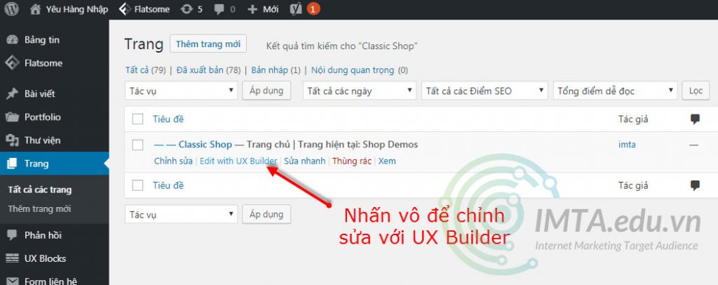 Chỉnh sửa trang UX Builder