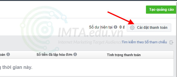 Chọn cài đặt thanh toán