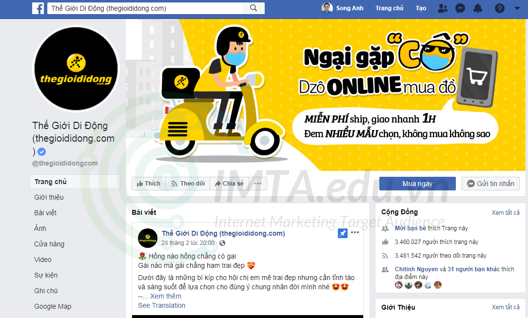Fanpage Thế Giới Di Động