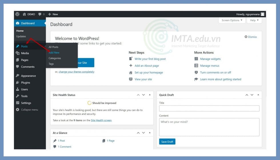 Hướng dẫn tạo và đăng bài viết trên Website Wordpress