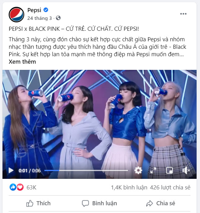 Quảng cáo thương hiệu Pepsi