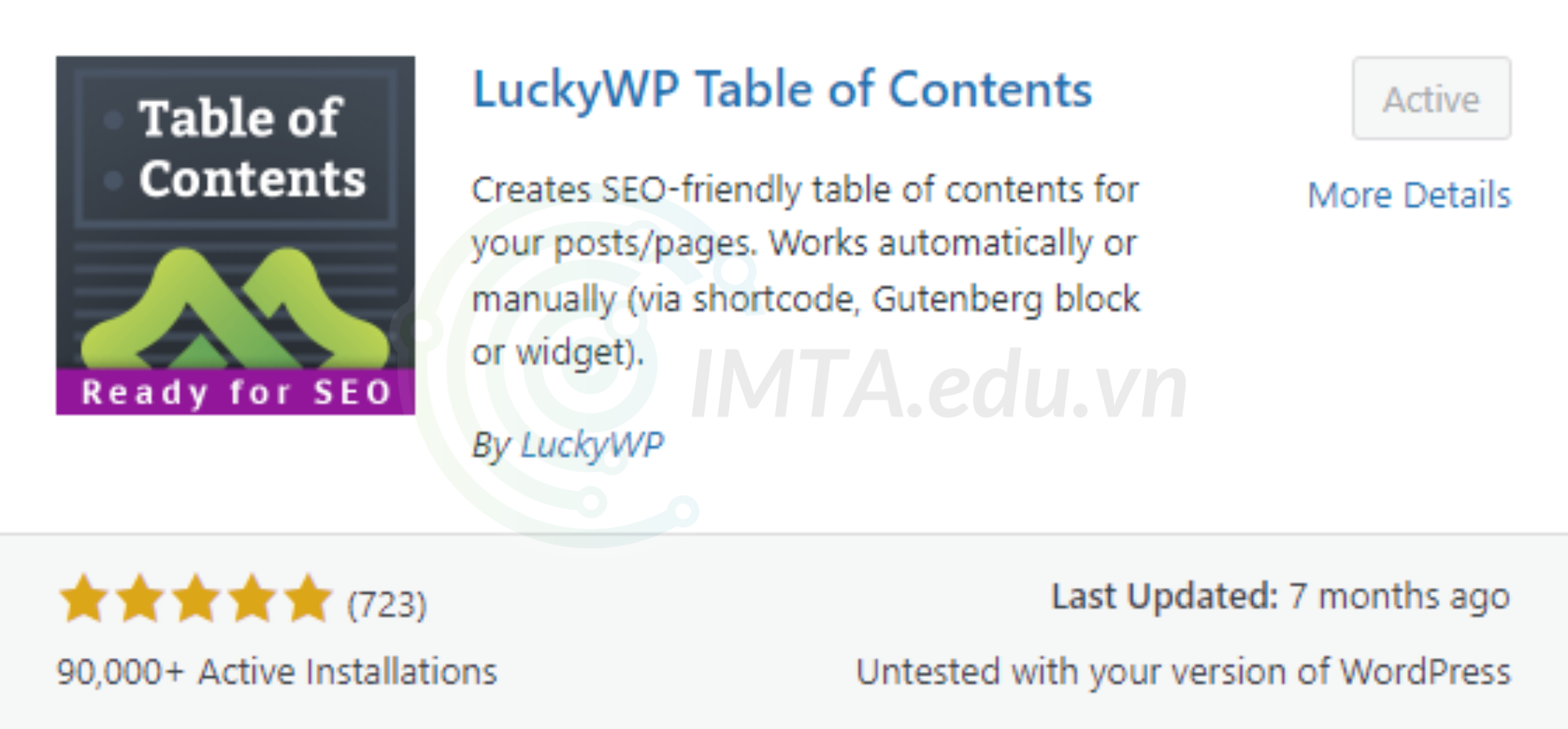 Cài đặt plugin LuckyWP Table of Contents