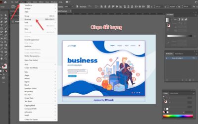Cách UnGroup bỏ nhóm đối tượng trong Illustrator