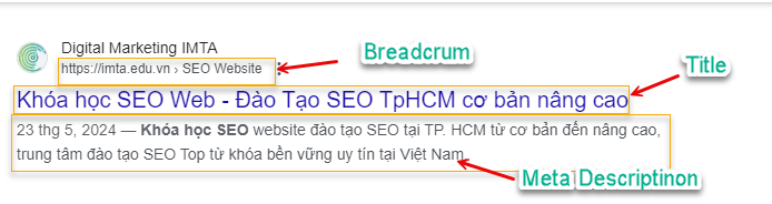 Hiển thị cơ bản của kết quả tìm kiếm tự nhiên