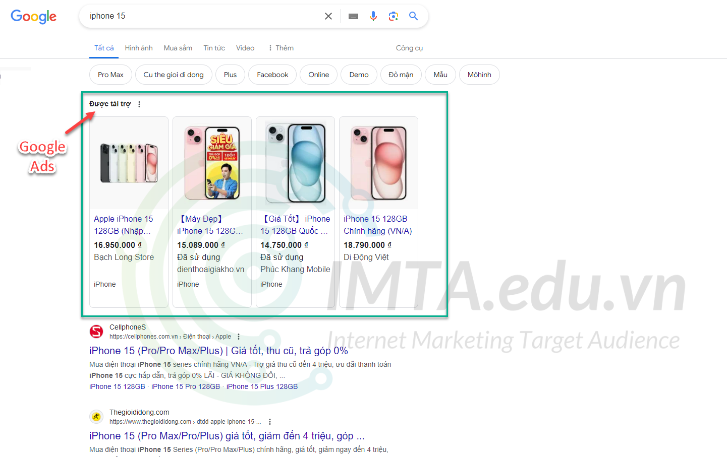 Chạy quảng cáo hiển thị trong trang kết quả tìm kiếm Google