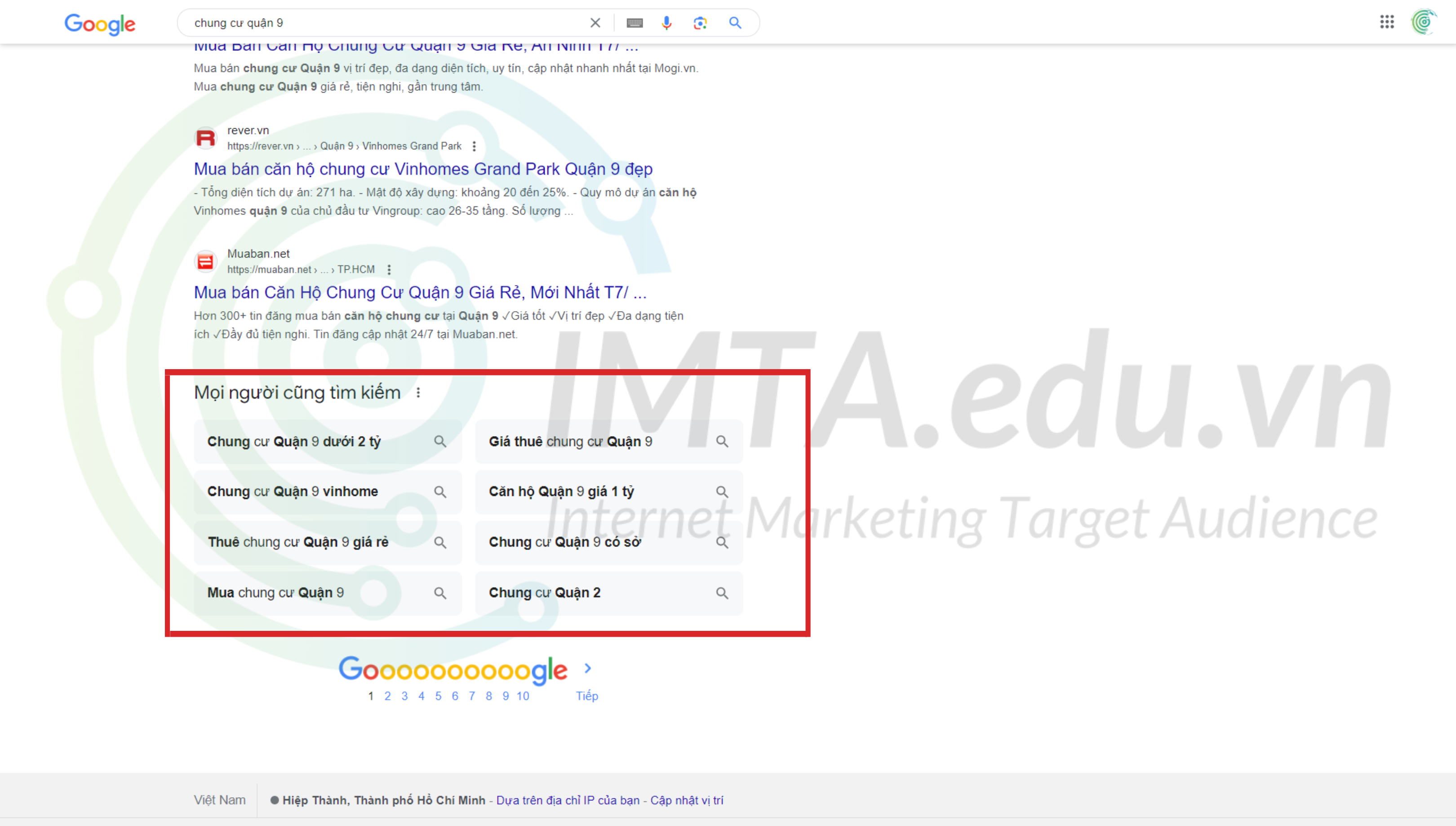 Tìm LSI Keyword bằng Footer ở trang tìm kiém Google