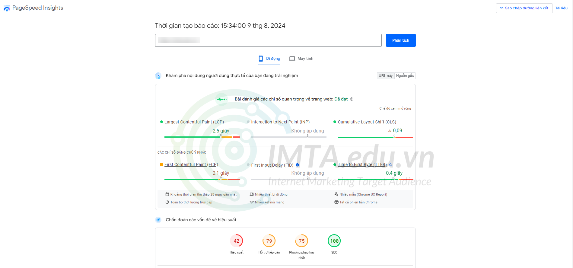 Tối ưu Bounce Rate bằng PageSpeed Insights