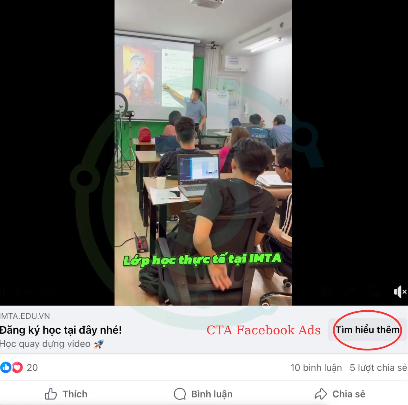 CTA trên Facebook Ads