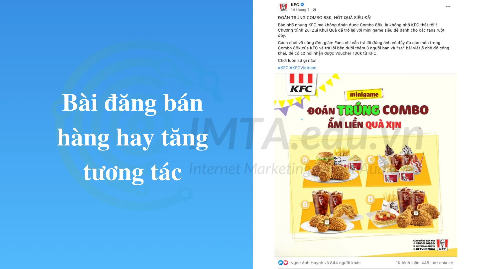 Bài đăng bán hàng hay tăng tương tác