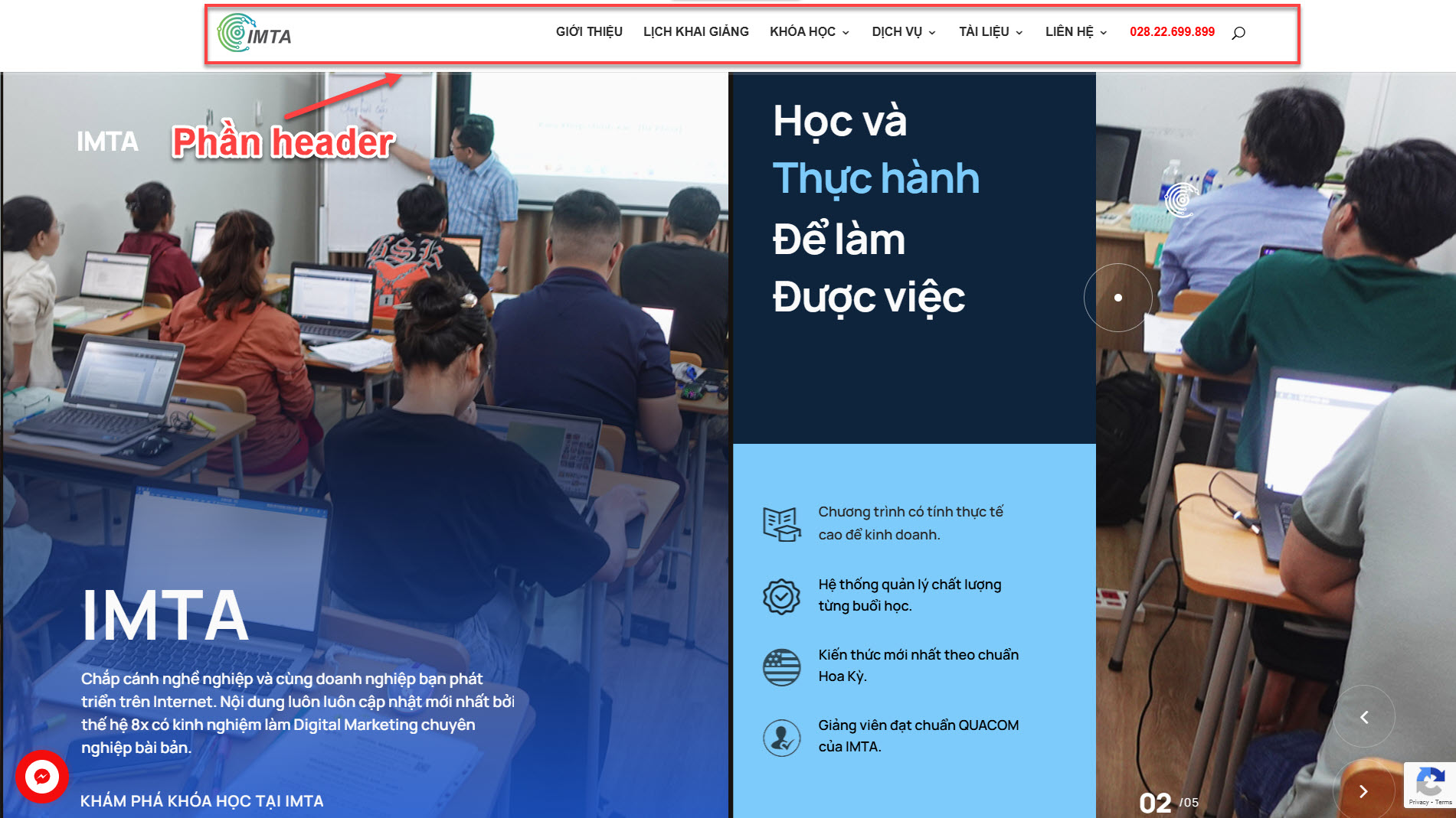 Phần header