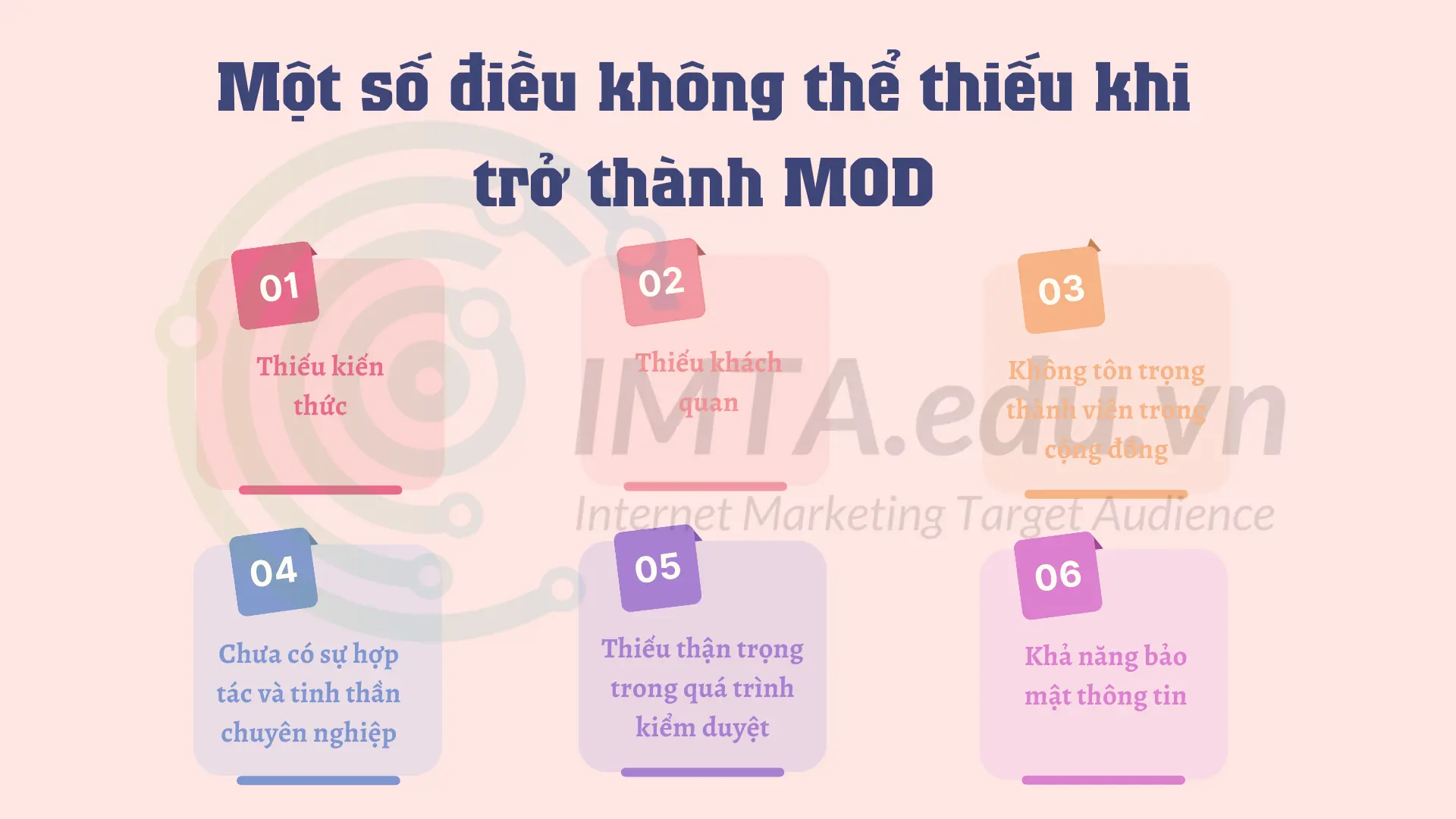 Một số điều không thể thiếu khi trở thành MOD