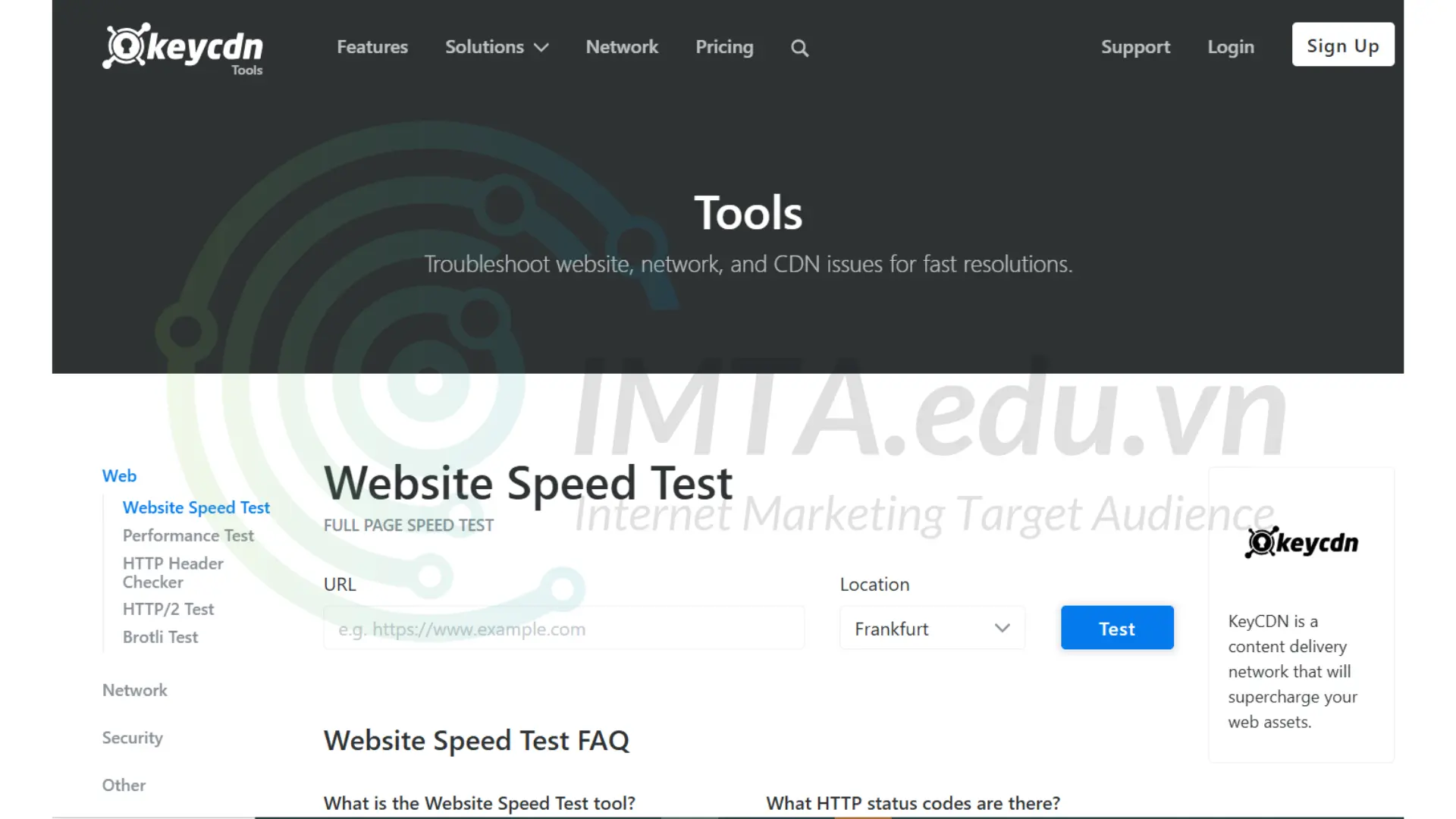 KeyCDN Website Speed Test