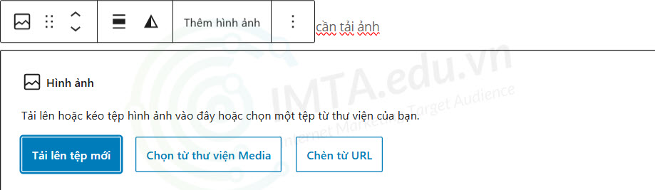 Chọn tải ảnh hoặc chọn tải ảnh từ thư viện