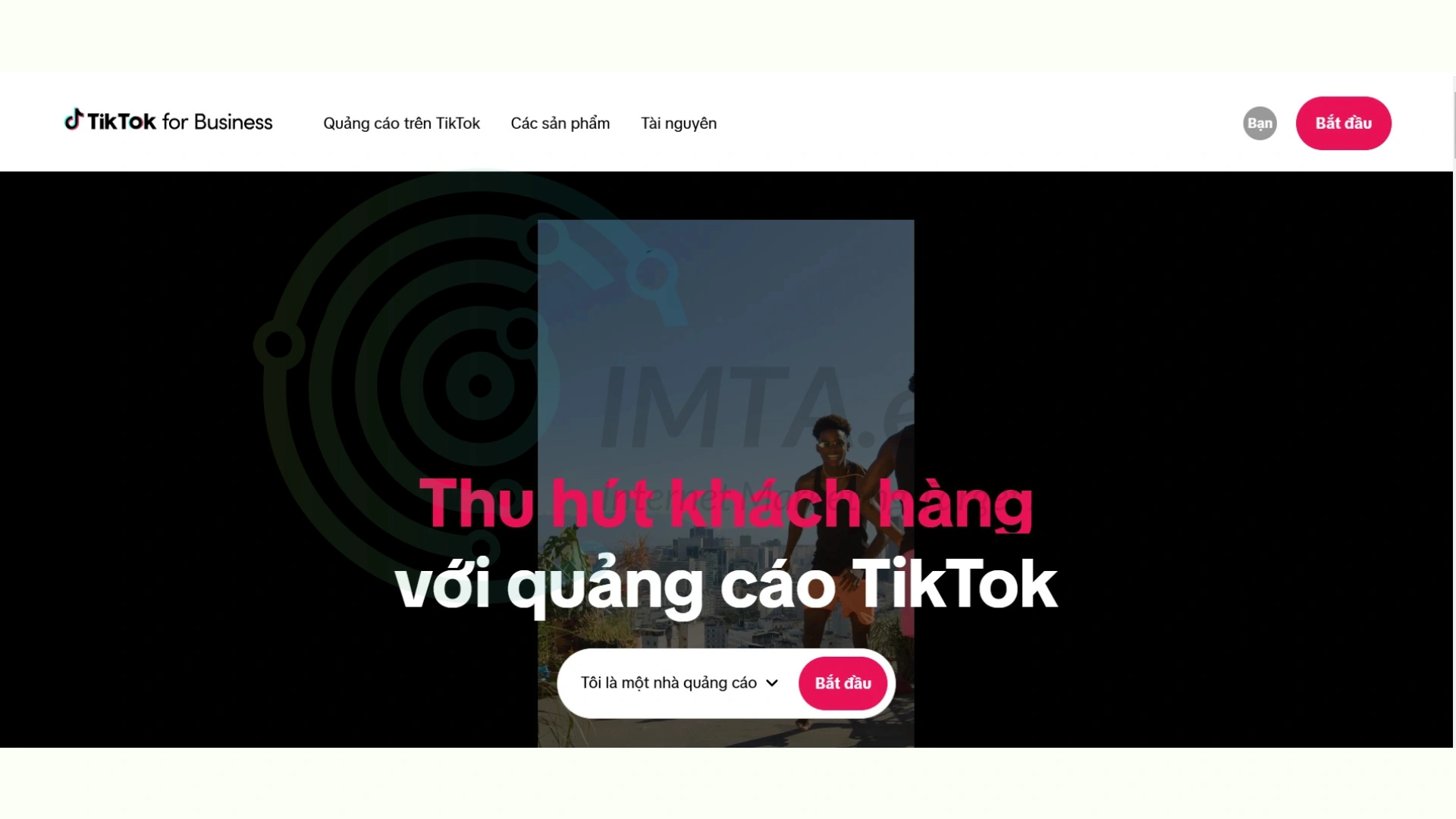 Truy cập vào Website https://ads.tiktok.com/business/vi