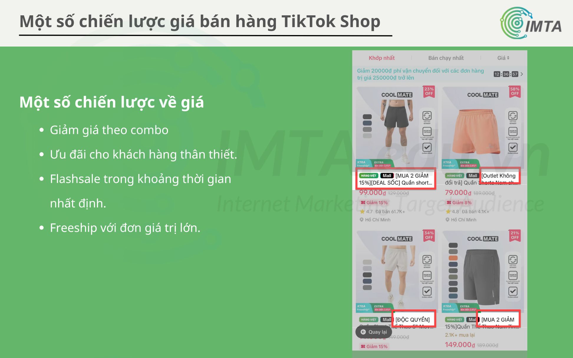 Thay đổi chiến lược giá phù hợp với mục tiêu kinh doanh