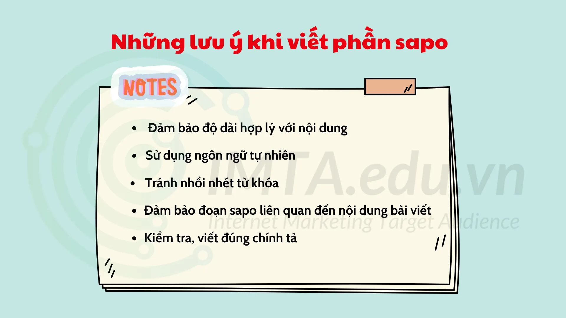 Những lưu ý khi viết sapo