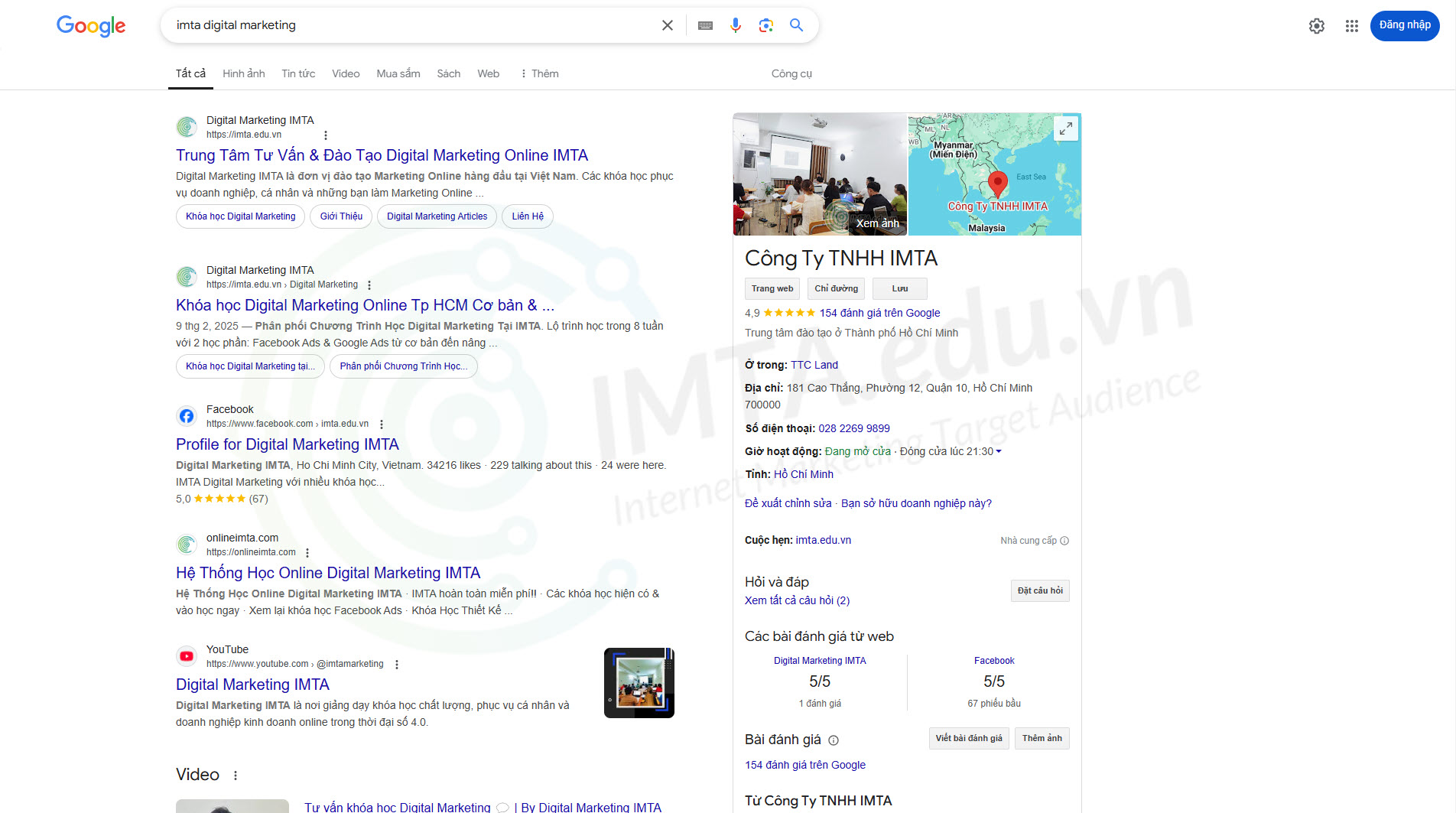 Thiết lập trang Google My Business