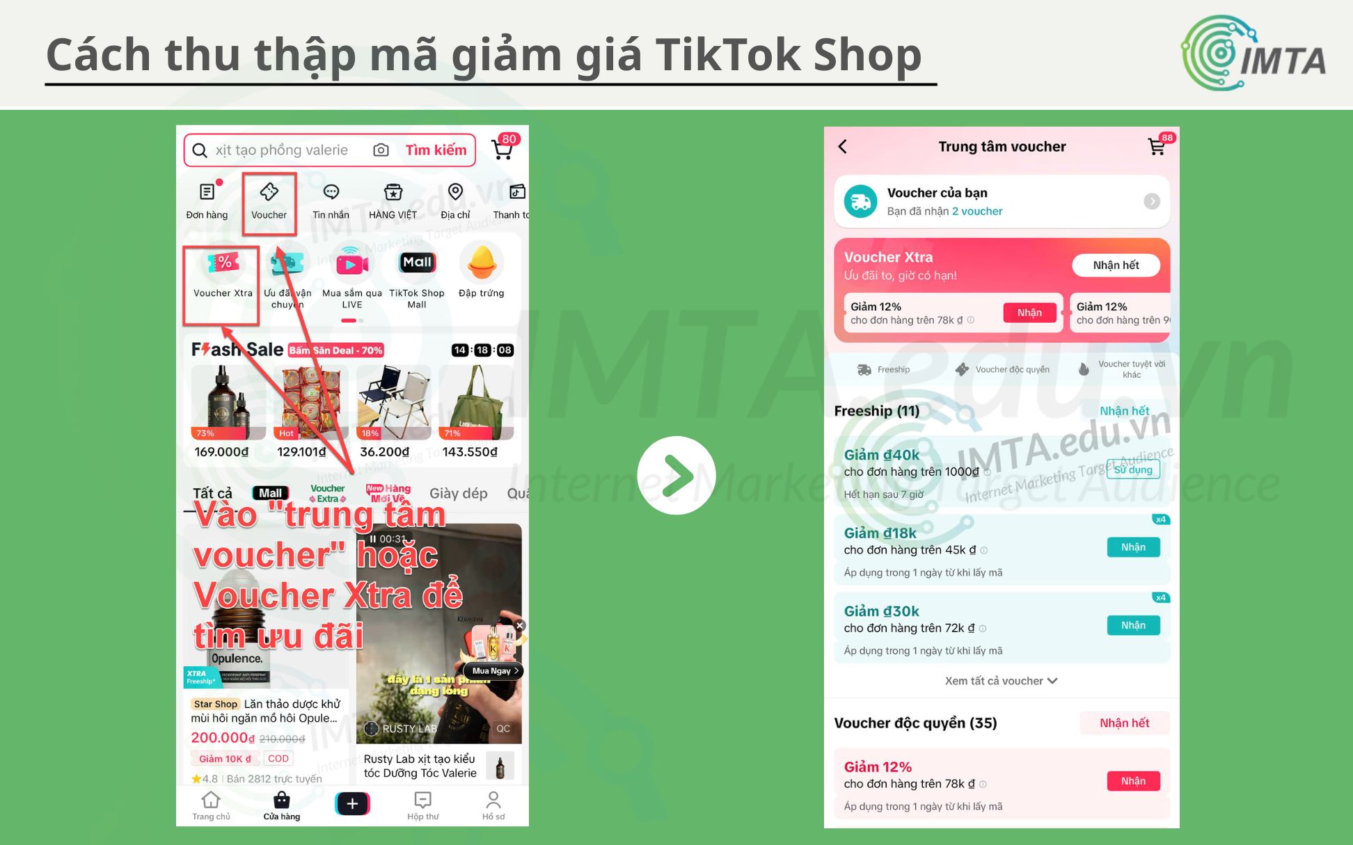 Thu thập mã giảm giá trên TikTok Shop
