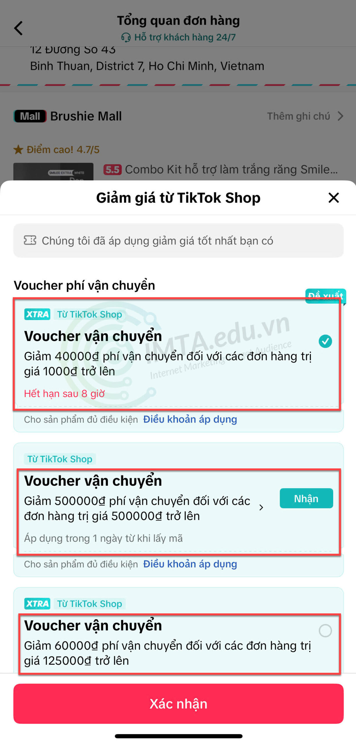 Chọn mã sản phẩm phù hợp