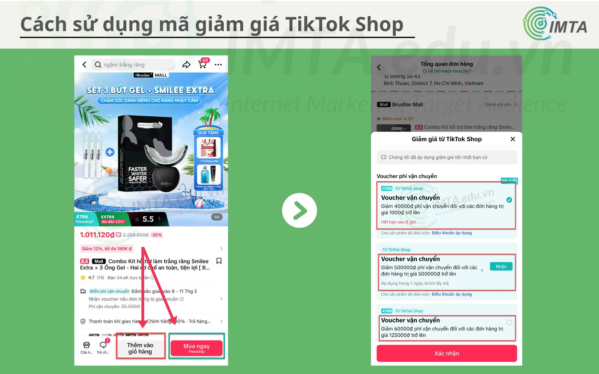 Kiểm tra và chọn mã giảm giá tiktok shop phù hợp