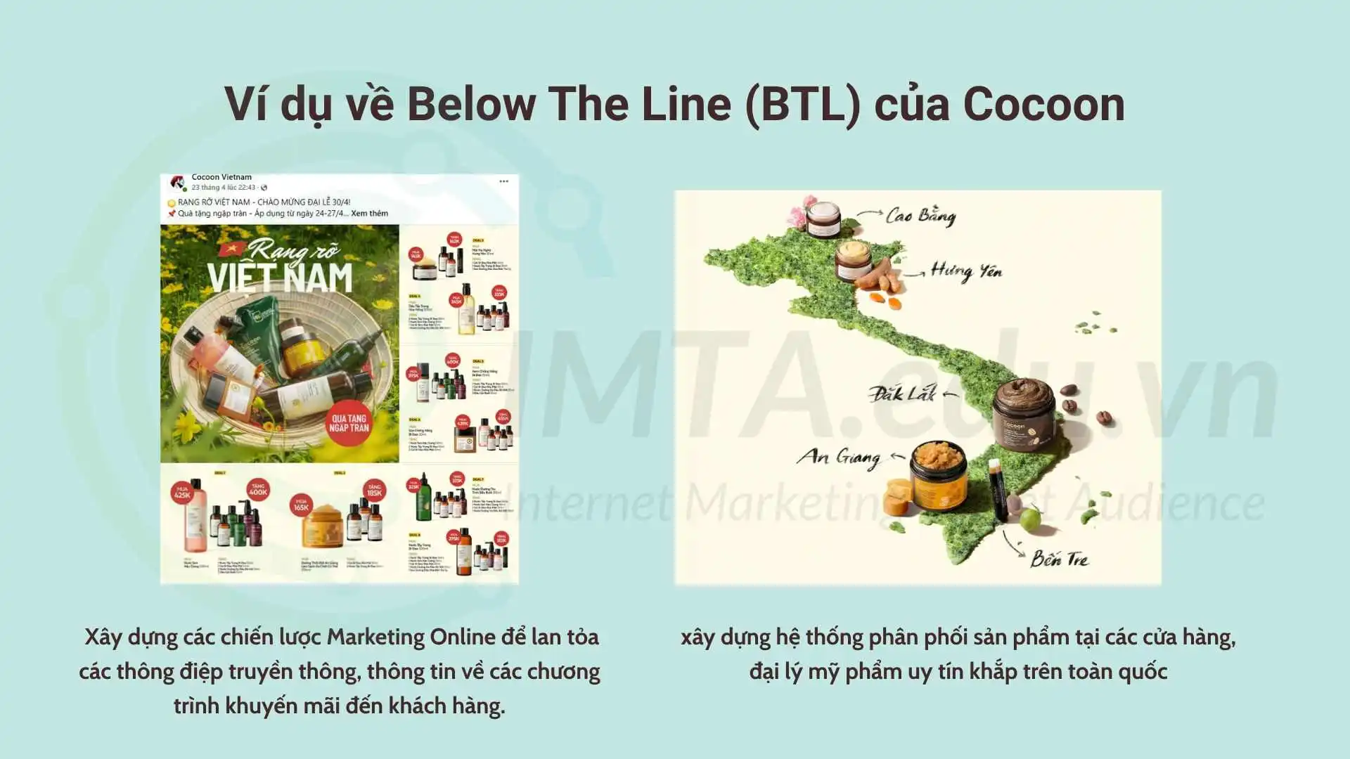 Ví dụ về Below The Line (BTL) của Cocoon
