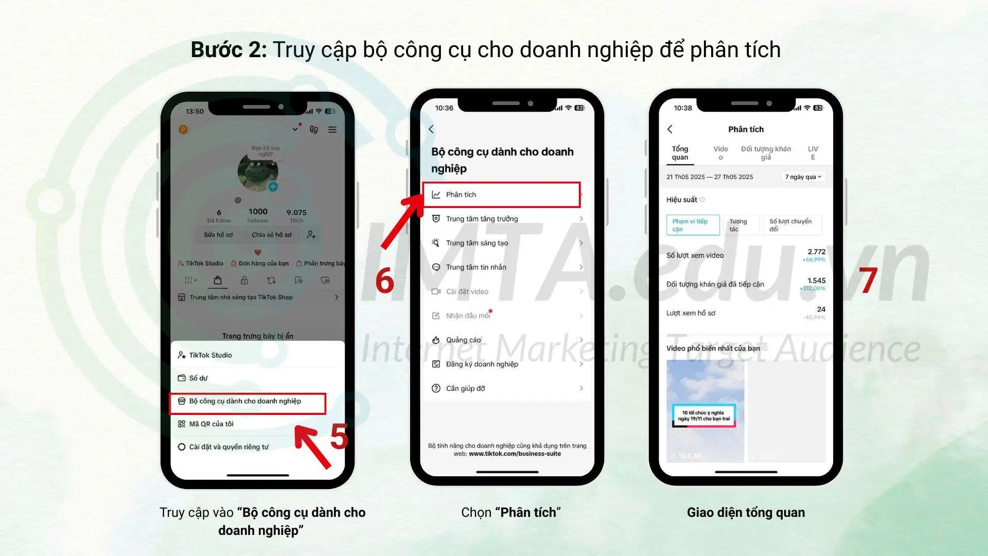Bước 2: Truy cập bộ công cụ cho doanh nghiệp để phân tích