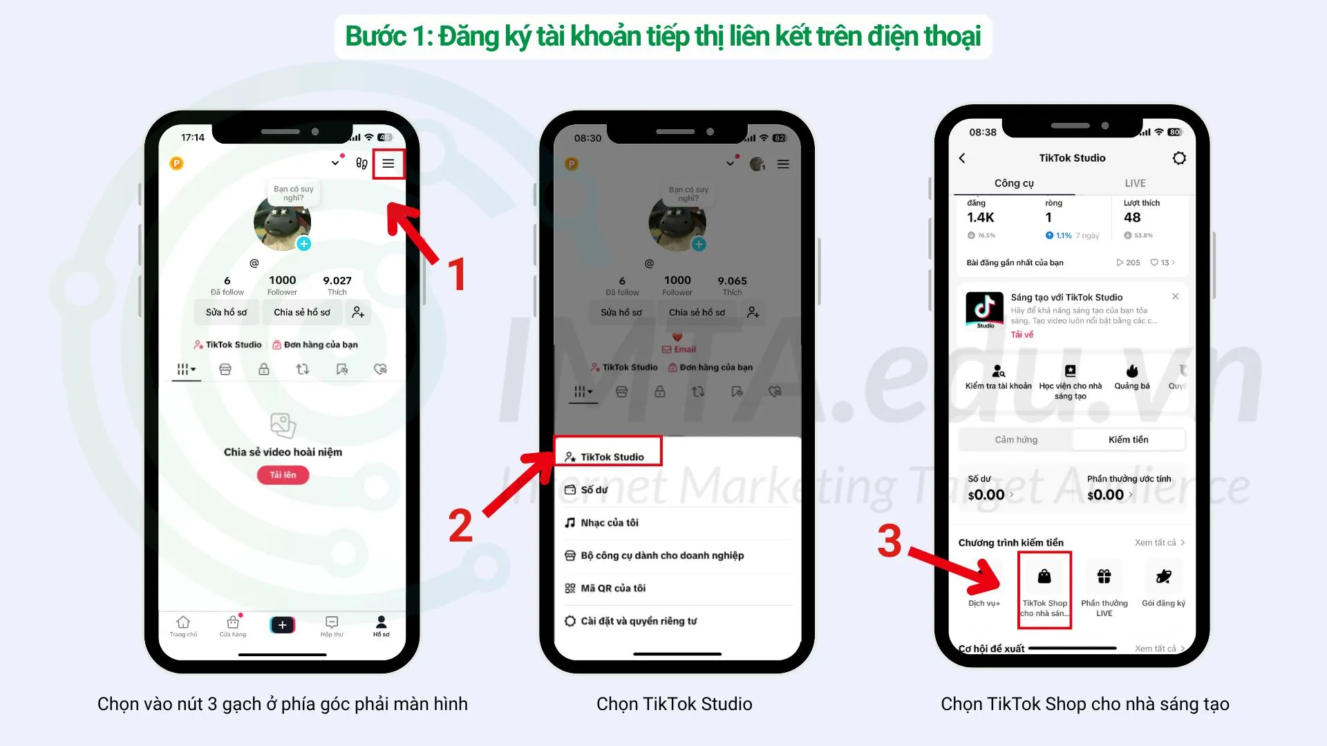 Đăng ký tài khoản tiếp thị liên kết trên điện thoại