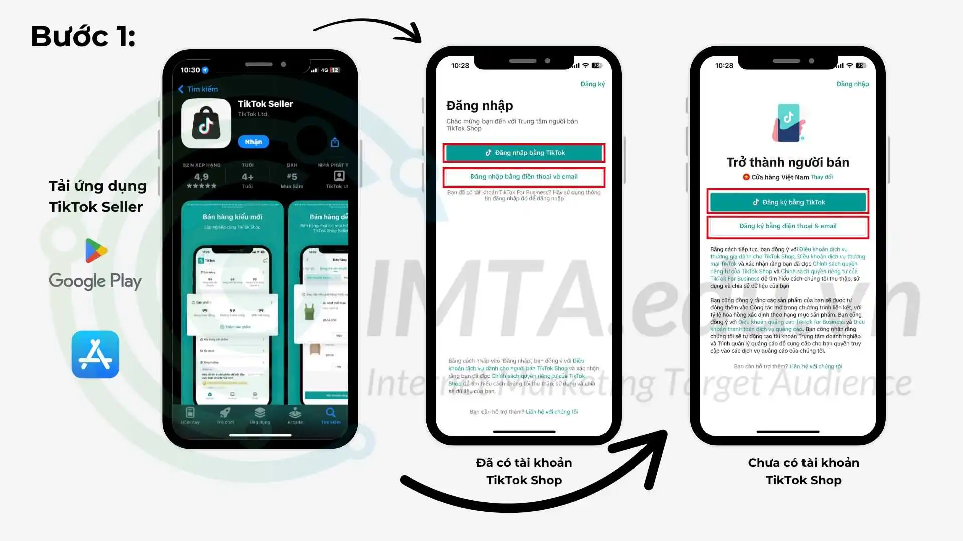 Bước 1: Tải ứng dụng TikTok Seller trên điện thoại