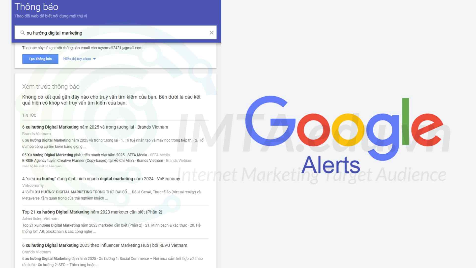 Công cụ Google Alerts miễn phí