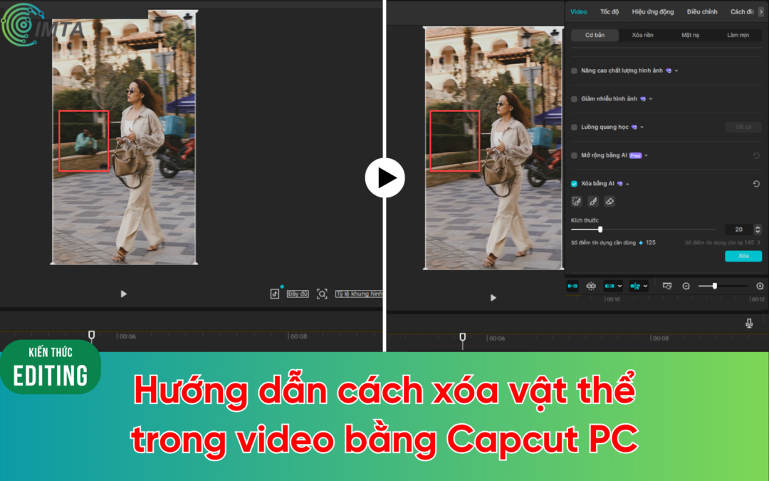 xóa vật thể trong video bằng Capcut PC