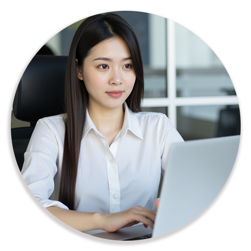 Nhân viên văn phòng học AI