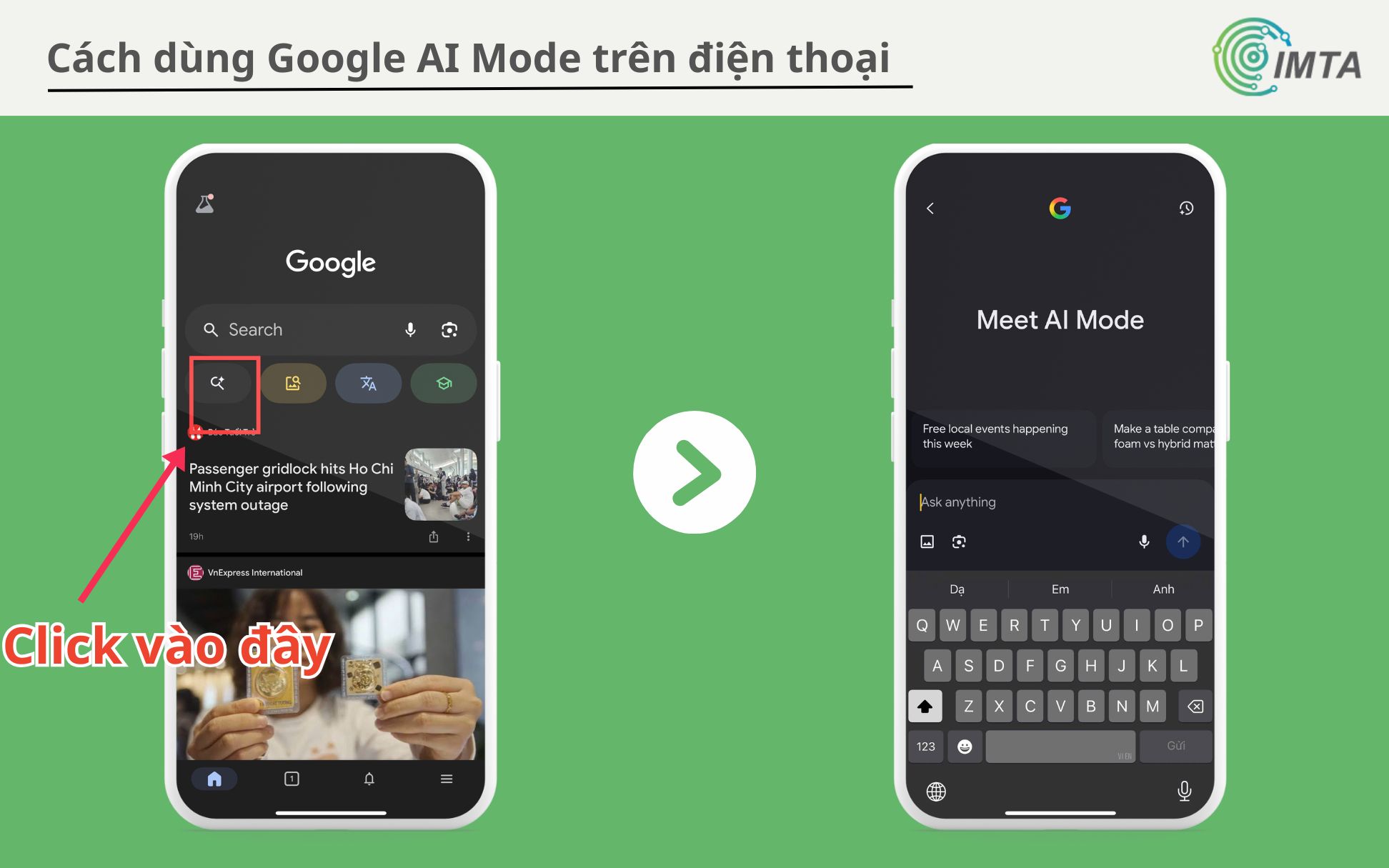 Hướng dẫn cách truy cập vào AI Mode trên điện thoại