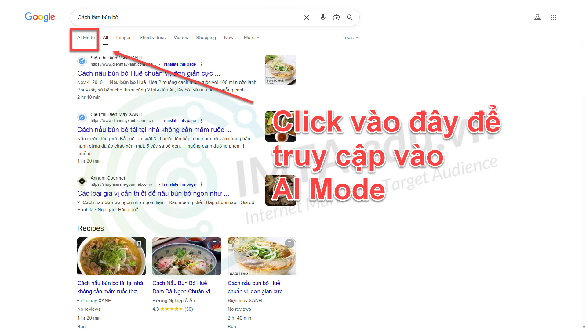 Cách truy cập AI Mode trên PC