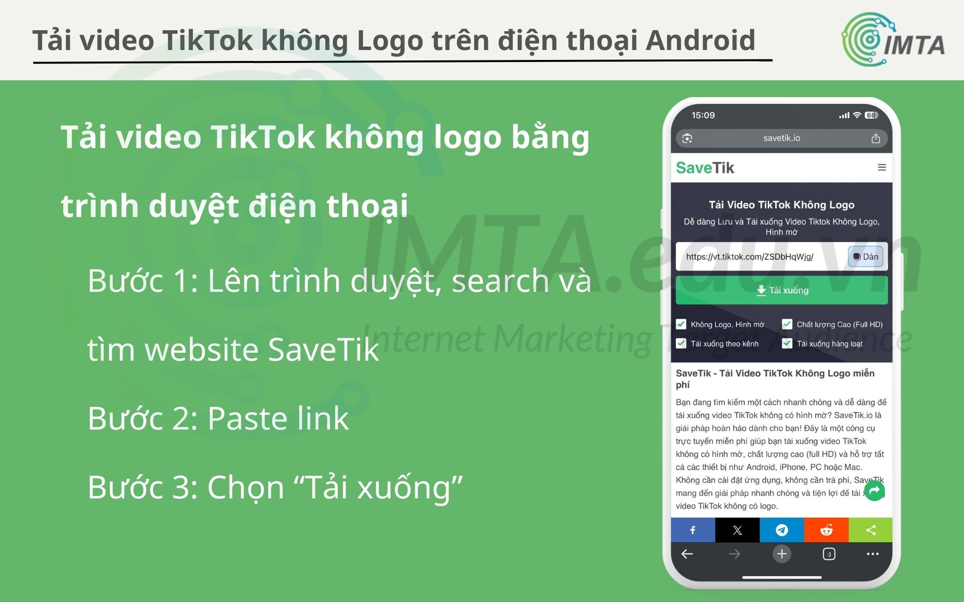 Ngoài dùng app, bạn có thể tải video TikTok không dính logo bằng trình duyệt