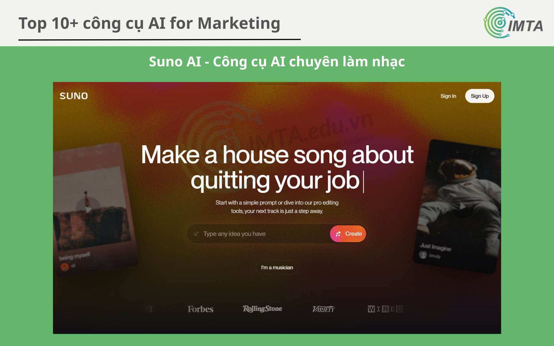 Suno AI - Công cụ AI chuyên làm nhạc