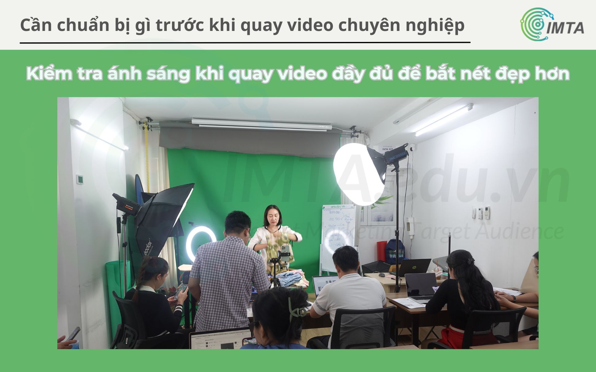 Kiểm tra ánh sáng đầy đủ để quay video chuyên nghiệp để làm TikTok, YouTube, Reels