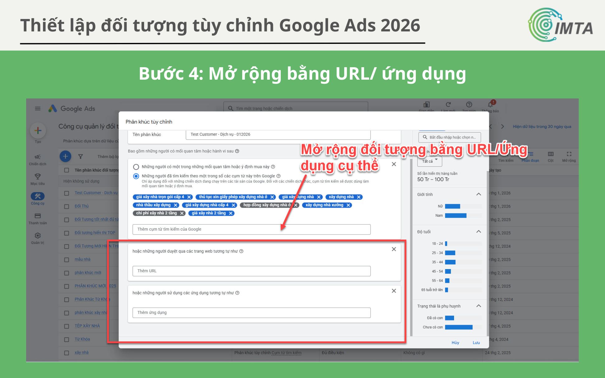 Mở rộng bằng URL/ ứng dụng