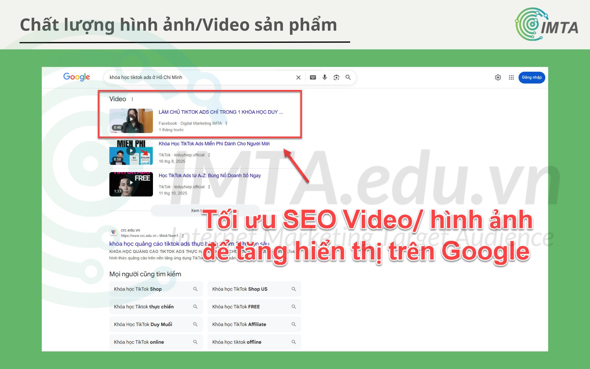 Tối ưu hình ảnh video sản phẩm để tăng hiển thị Google