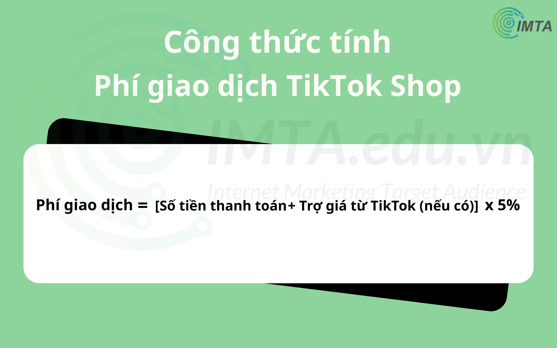 Công thức tính Phí giao dịch khi bán hàng trên TIkTok Shop
