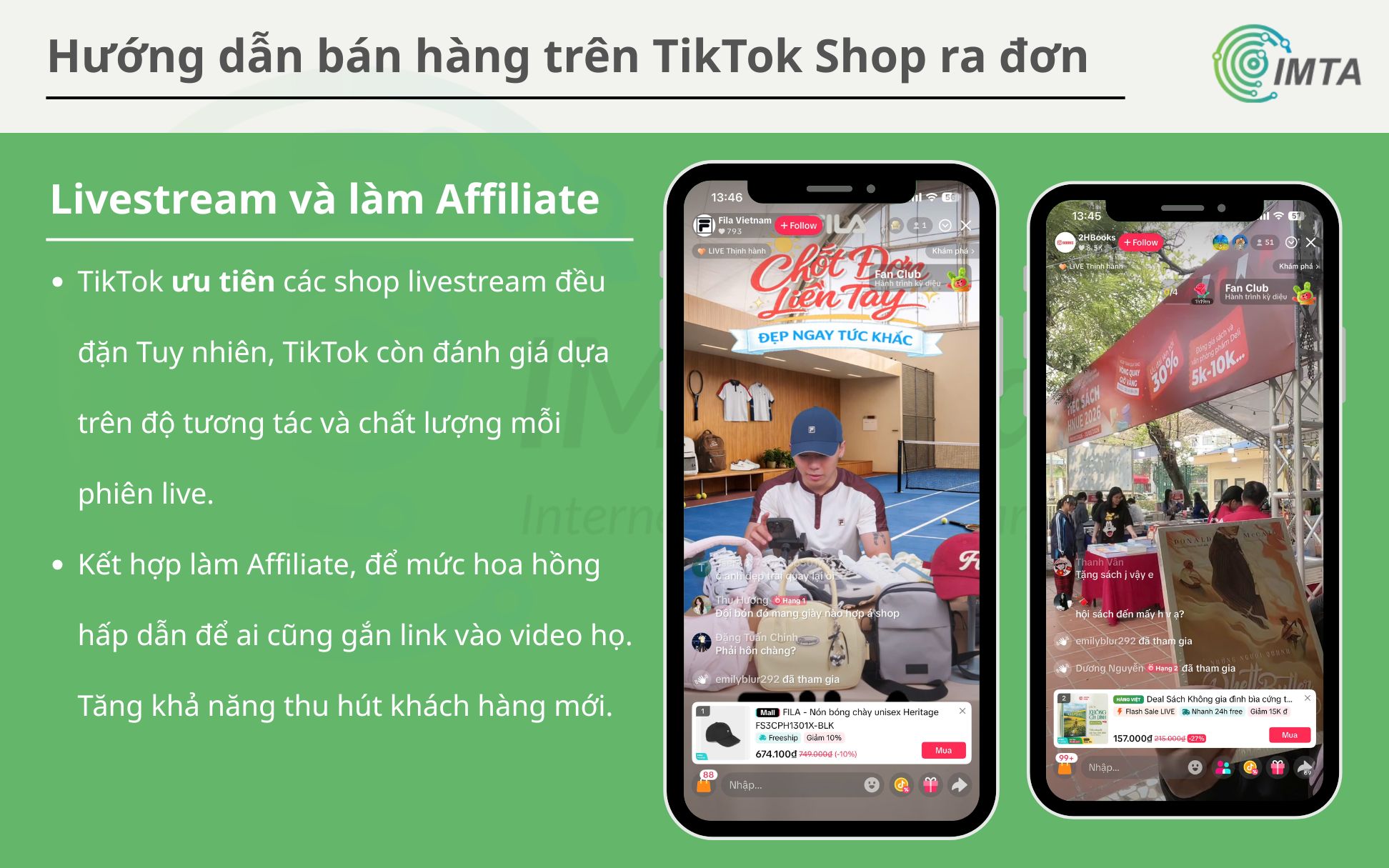 Livestream và làm Affiliate TikTok