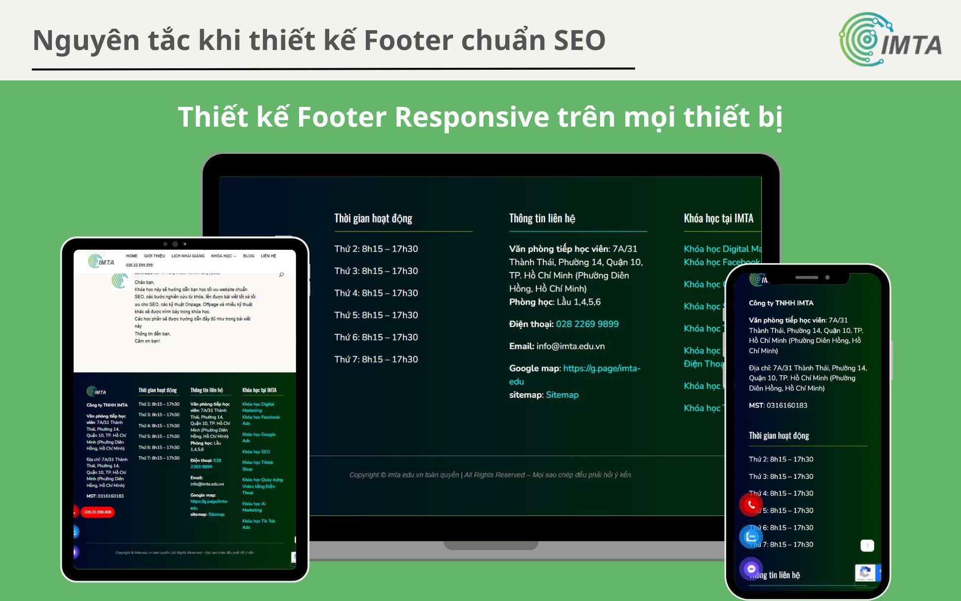 Thiết kế Footer Responsive