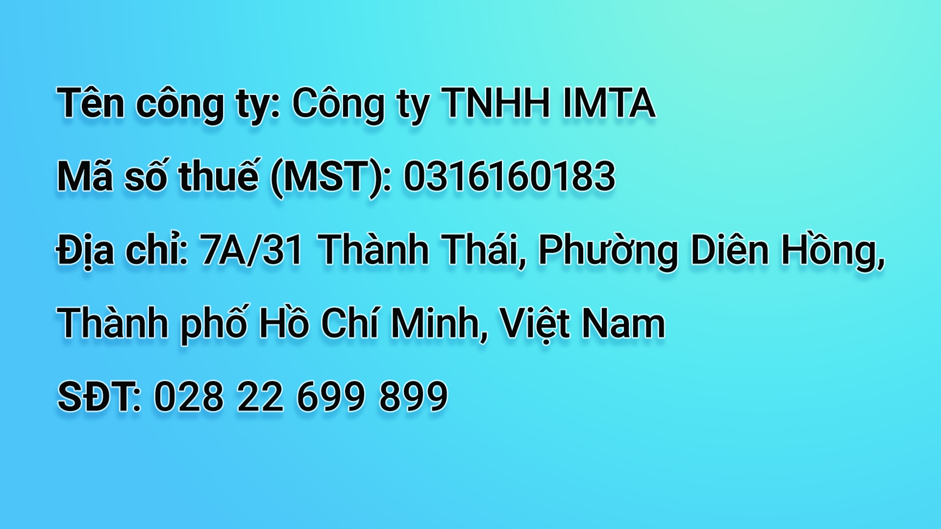 Thông tin thuế IMTA