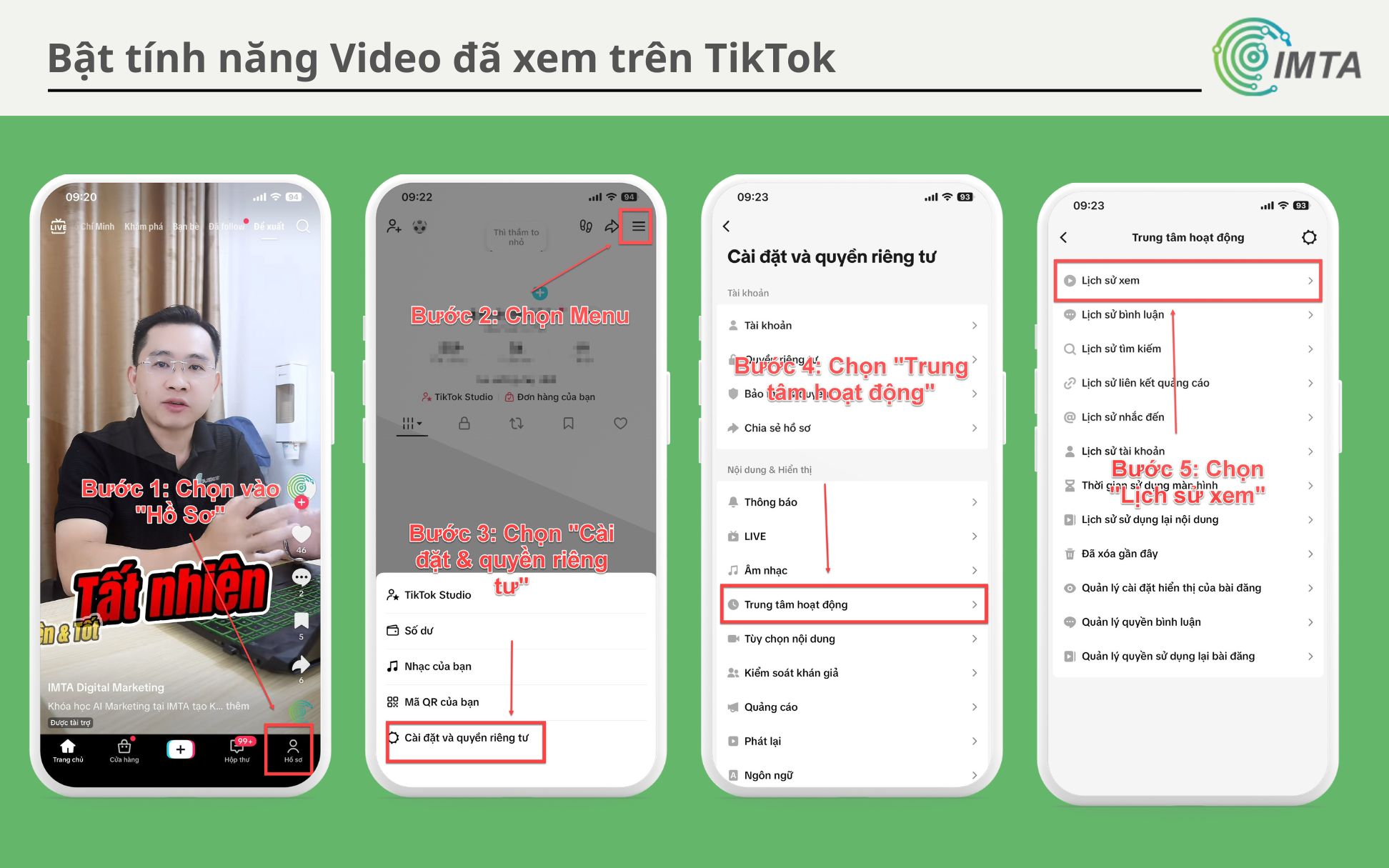 Hướng dẫn cách bật tính năng xem lại video đã xem trên TikTok