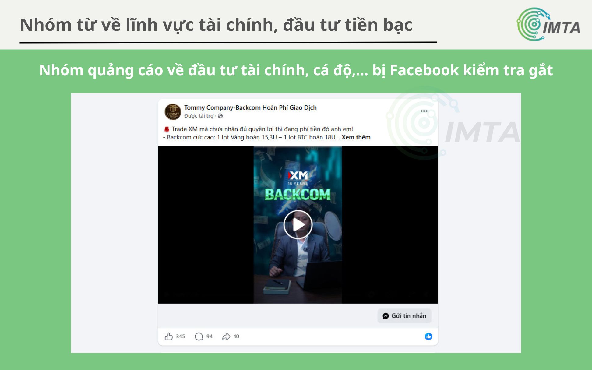 Nhóm từ về chủ đề đầu tư, làm giàu, hứa hẹn đảm bảo lừa đảo sẽ bị cấm