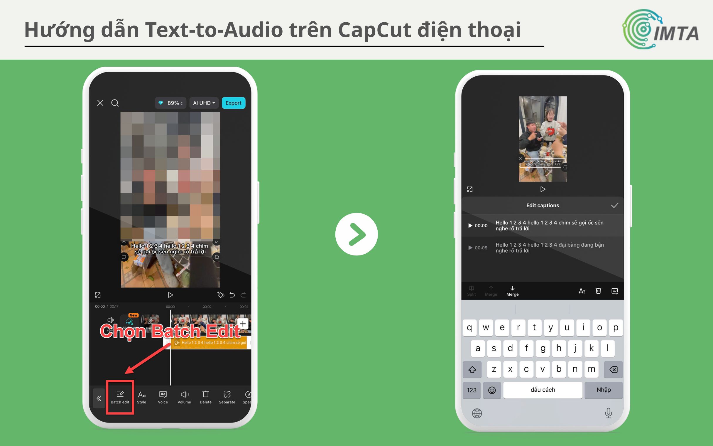 Batch Edit để chỉnh sửa Text làm phụ đề chuyên nghiệp