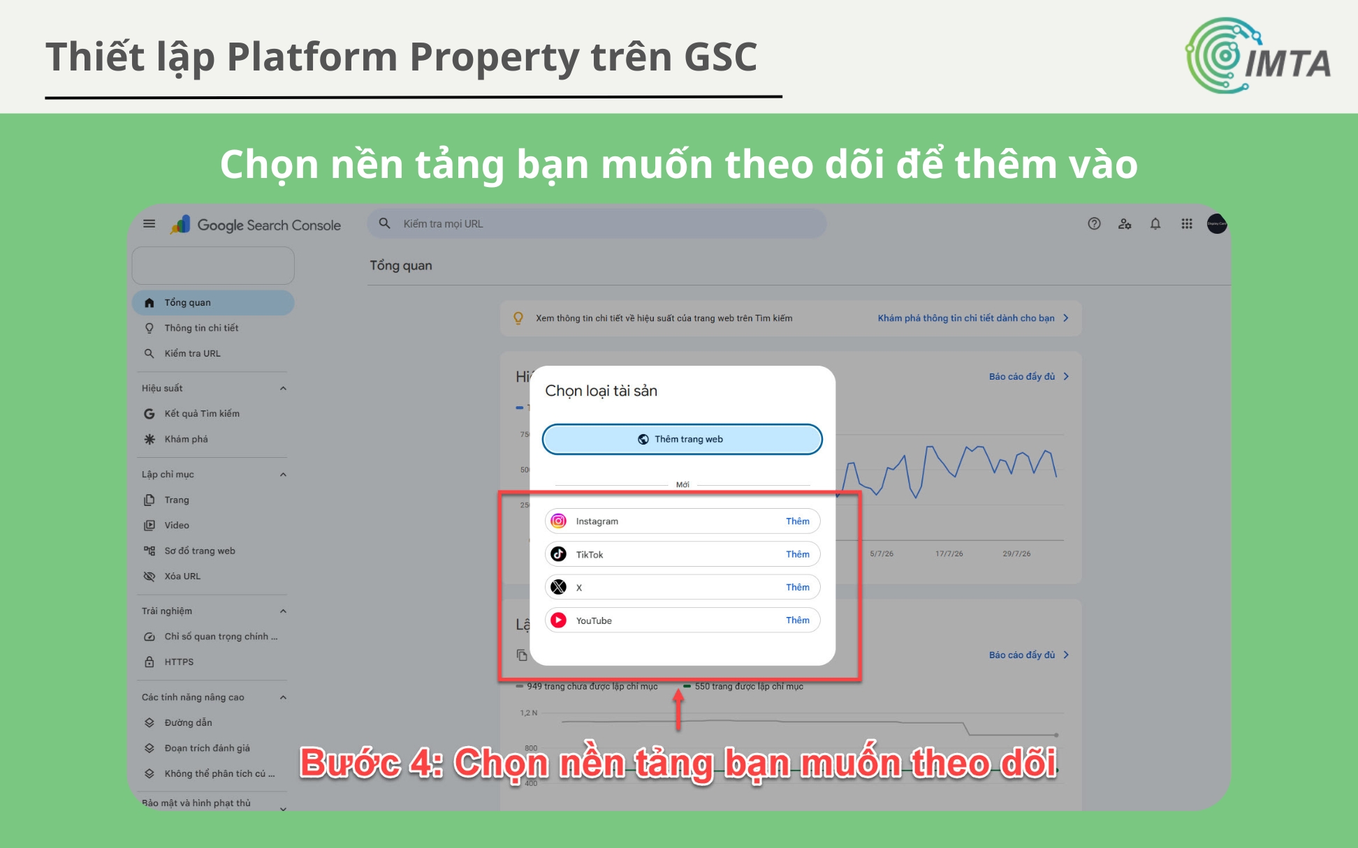 Chọn nền tảng MXH mà bạn muốn theo dõi & đo lường