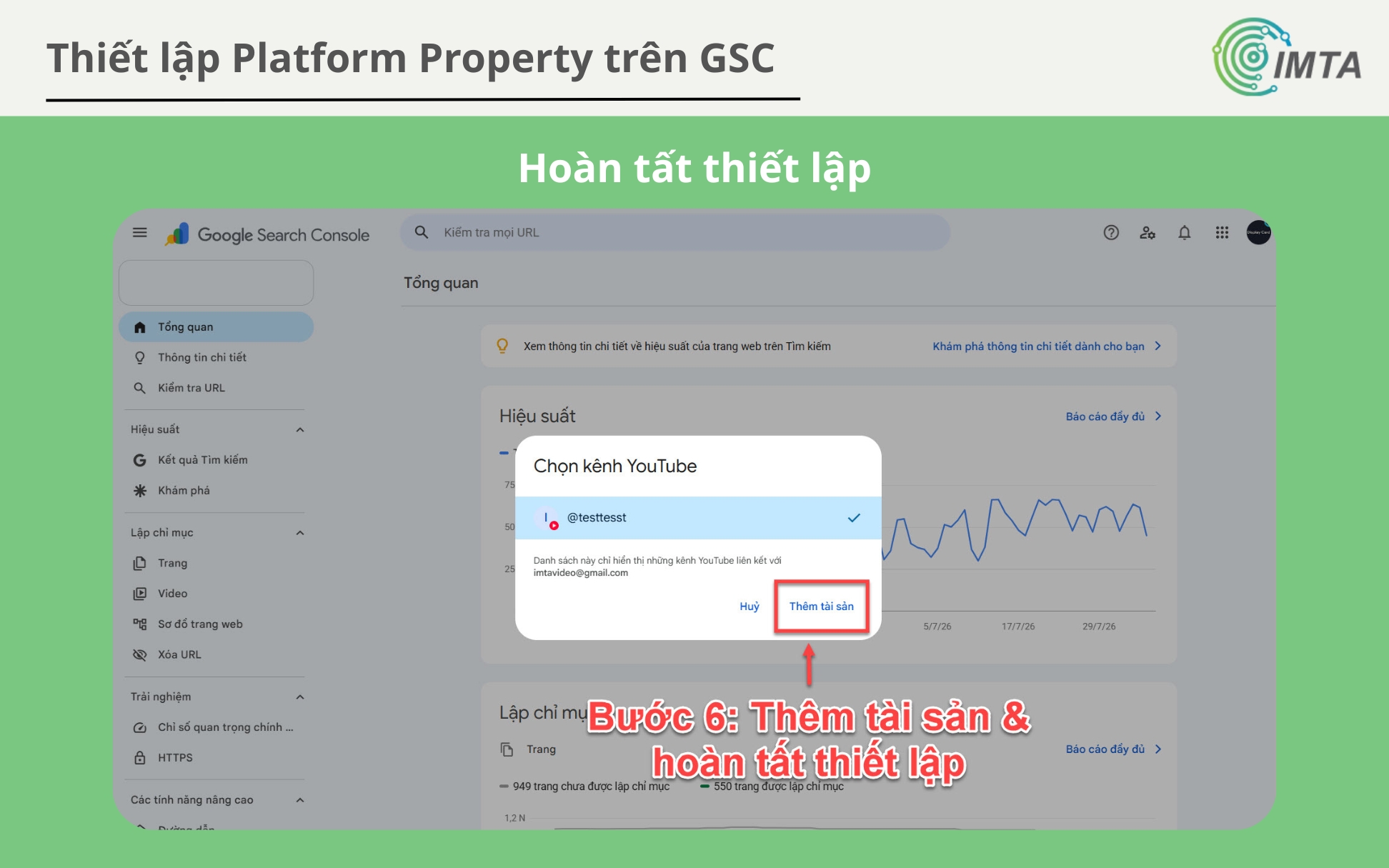 Thêm tài sản và hoàn tất thiết lập