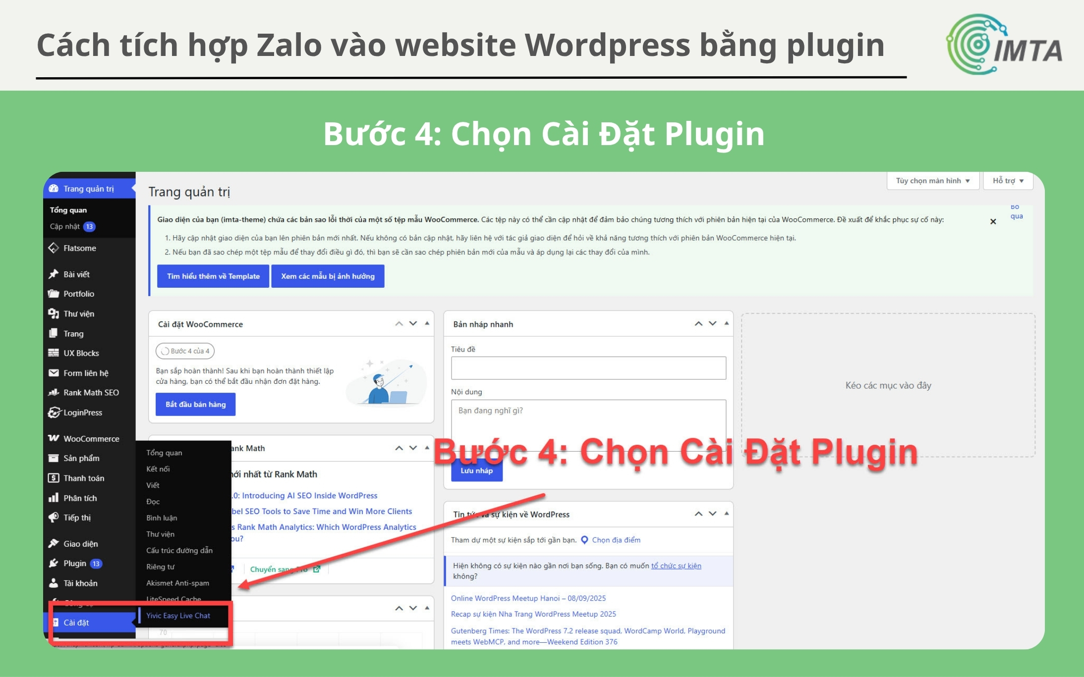 Chọn Cài Đặt Plugin