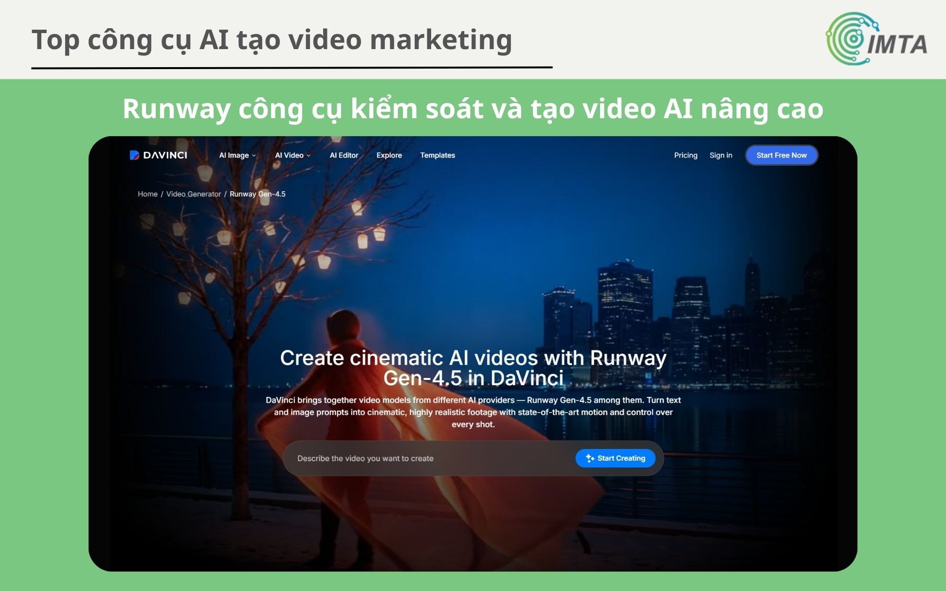Runway công cụ kiểm soát và tạo video AI nâng cao